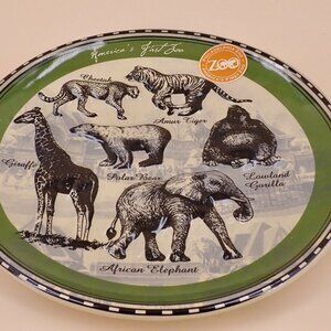 Philidelphia Zoo America's First Zoo Charger Several Raised Animal Designs